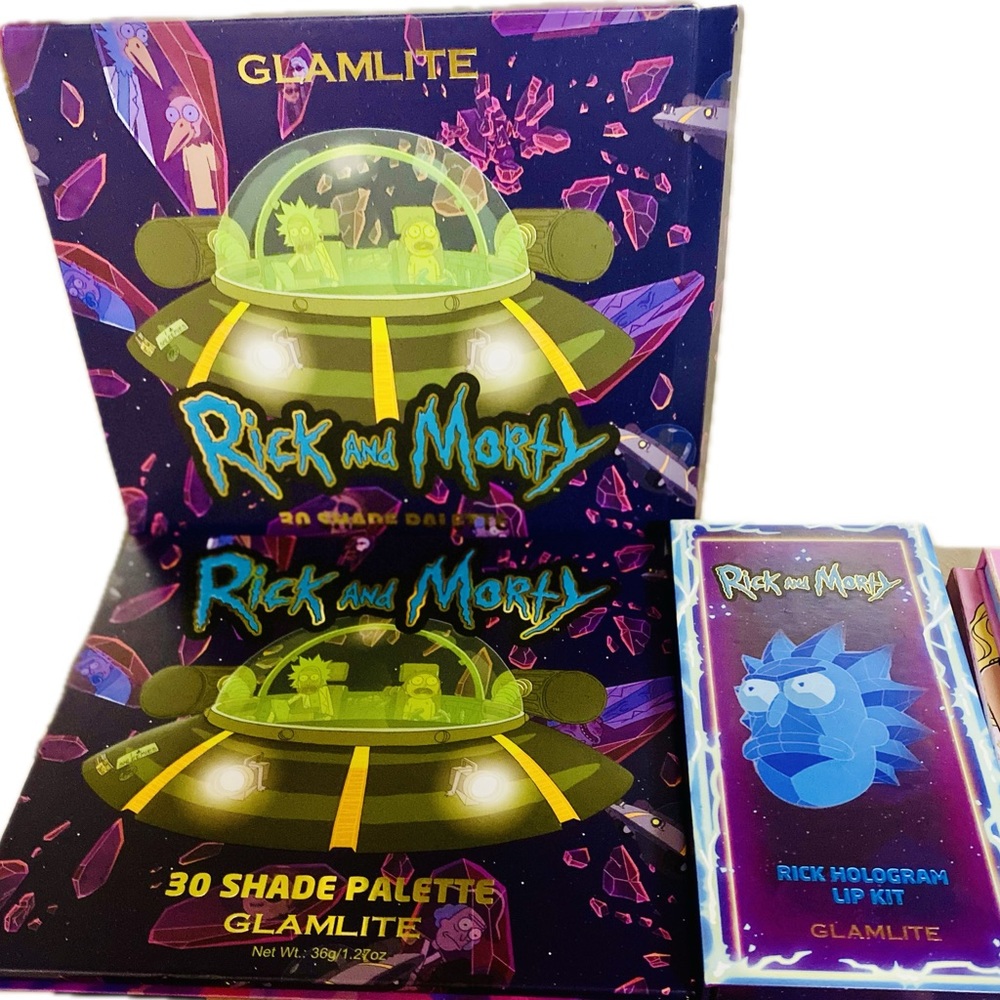 Limited Edition GLAMLITE Rick & Morty Eyeshadow Palette Bonus!